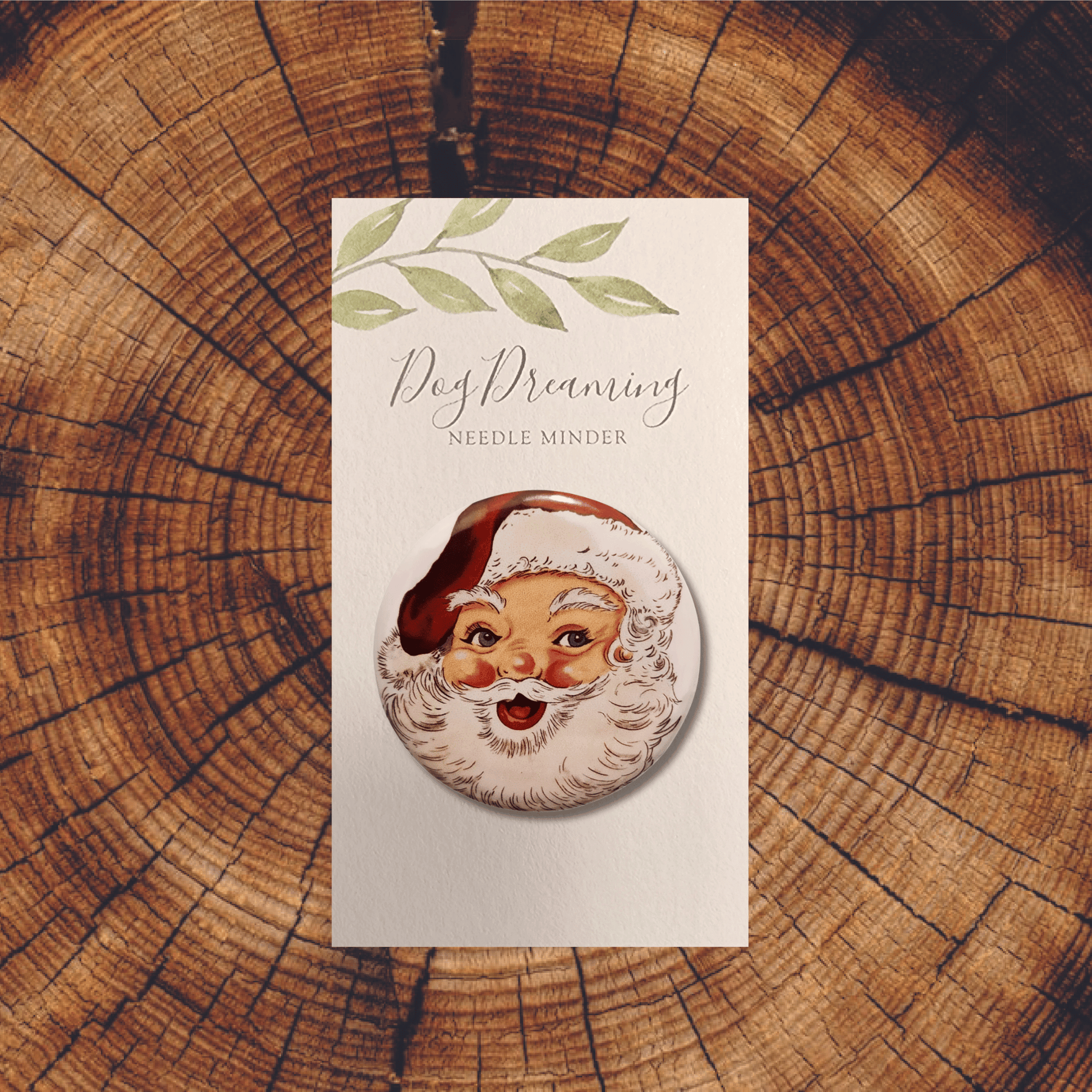holiday magnetic santa needle minder embroidery accessory