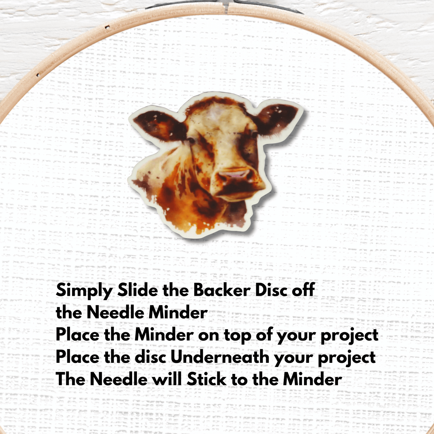 cow face magnetic needle minder magnet for cross stitch and embroidery