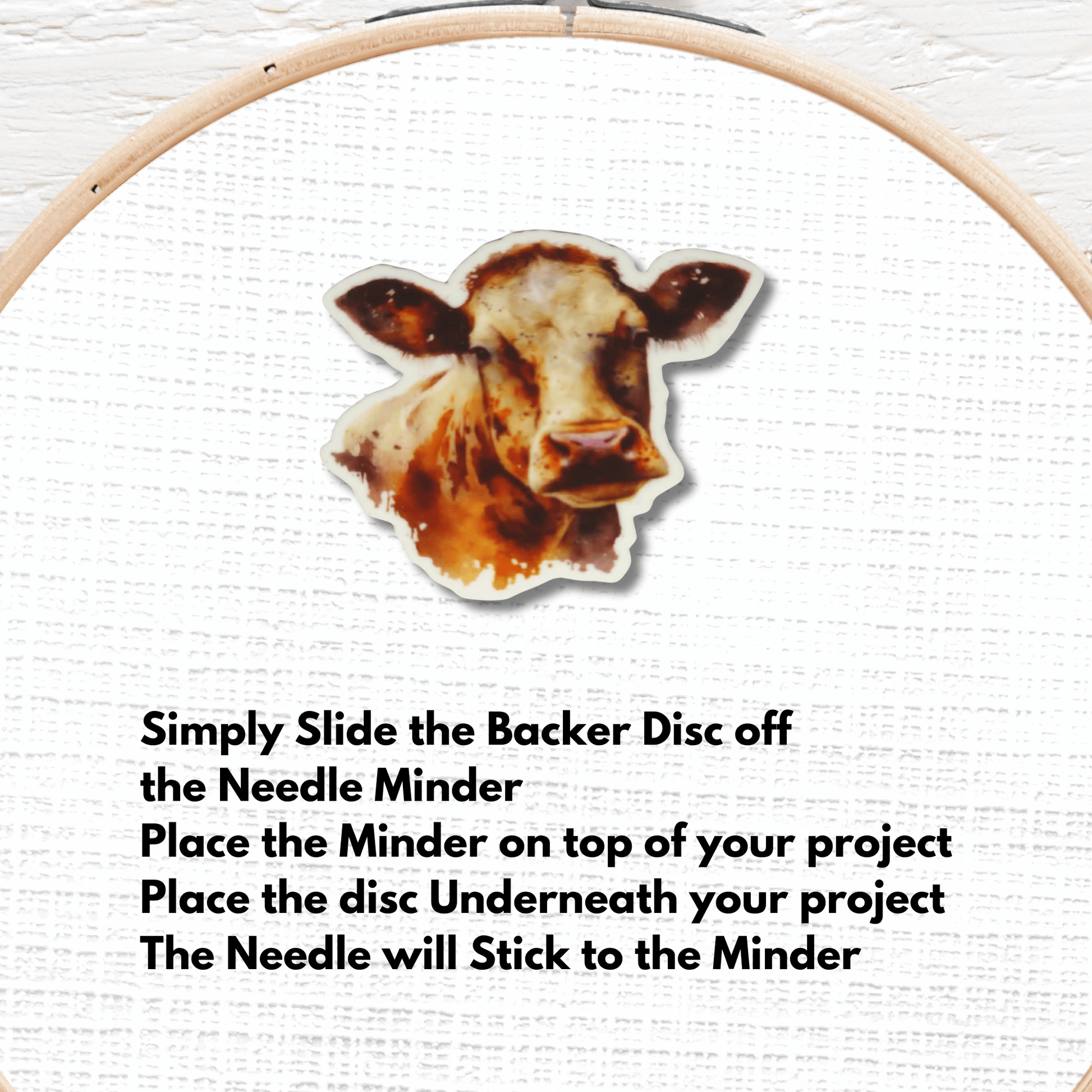 cow face magnetic needle minder magnet for cross stitch and embroidery