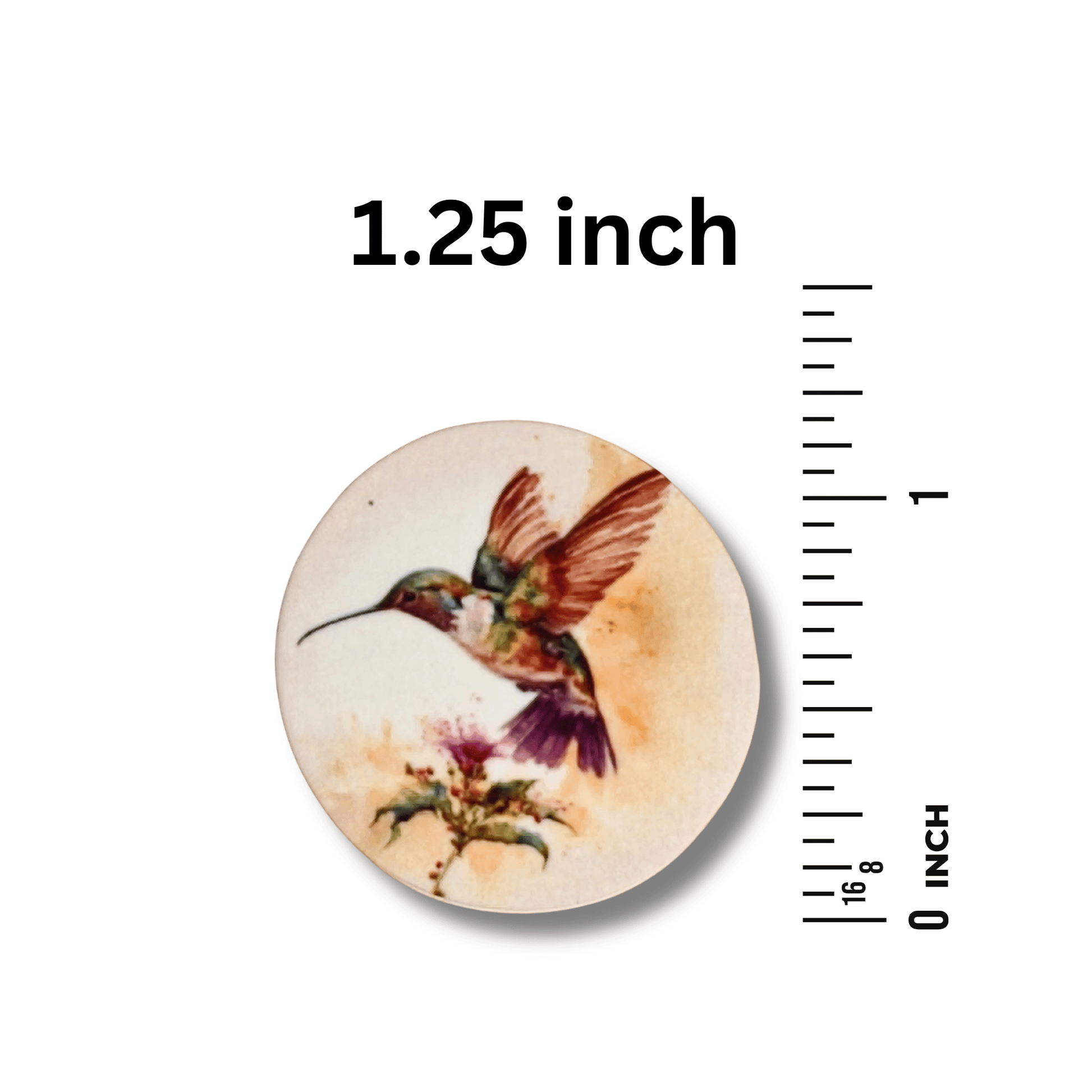 Watercolor bird magnetic needle minder for needlepoint and embroidery projects