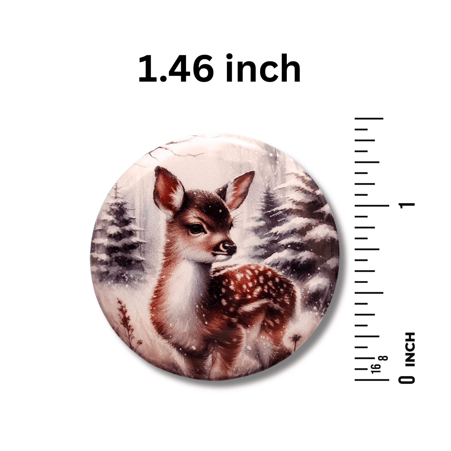 winter woodland deer magnetic needle minder embroidery tool