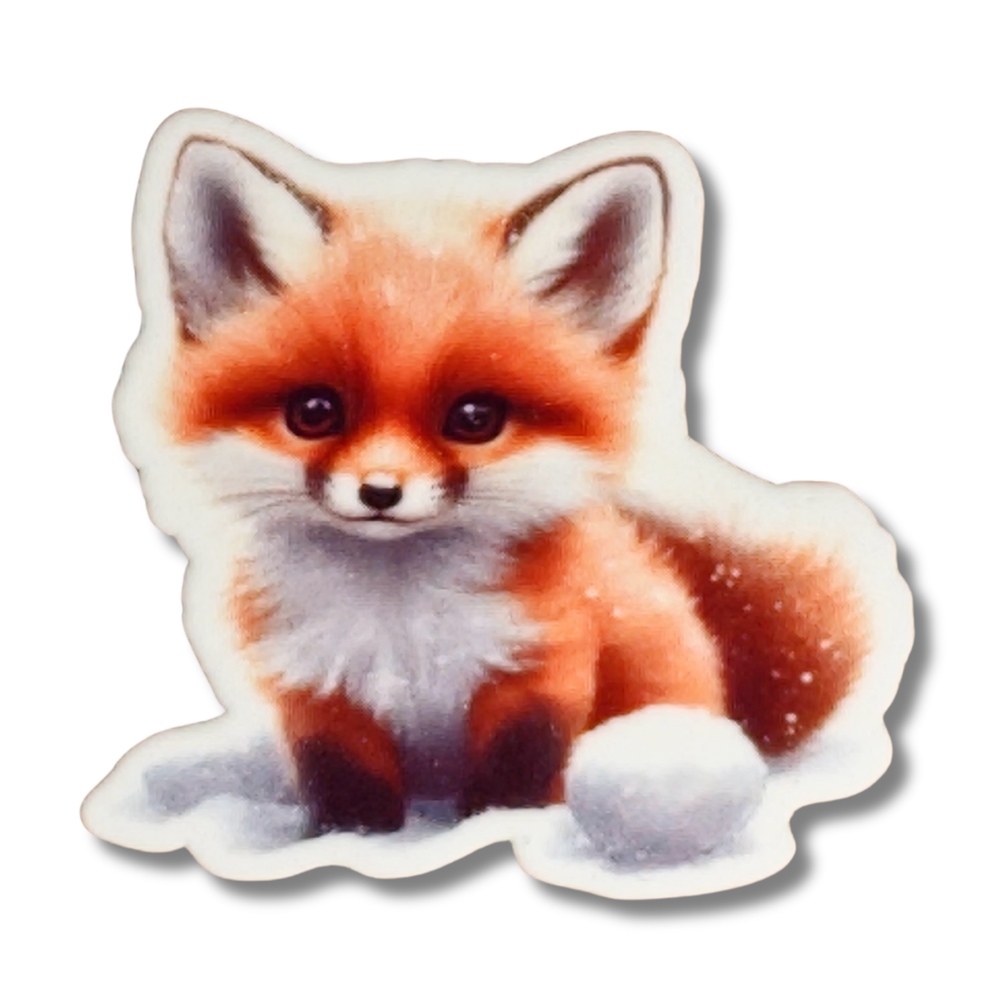 Winter Fox Magnetic Needle Minder for cross stitch, embroidery, sewing, quilting, and needlepoint