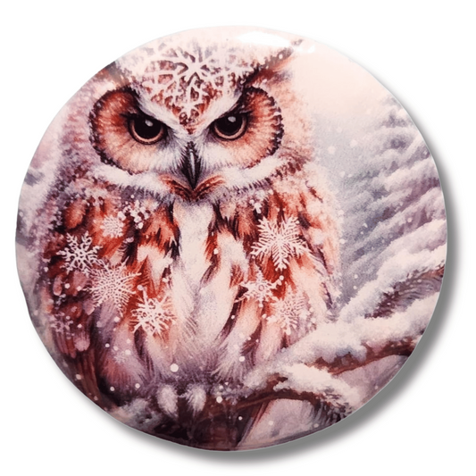winter snowflake owl magnetic needle minder cross stitch embroidery accessory